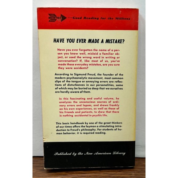 Psychopathology Of Everyday Life by Sigmund Freud 3rd Printing 1953 AA Brill M67 - Picture 4 of 9